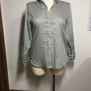 Chaps Button Down Long Sleeve Shirt Black and White Check Size X Large